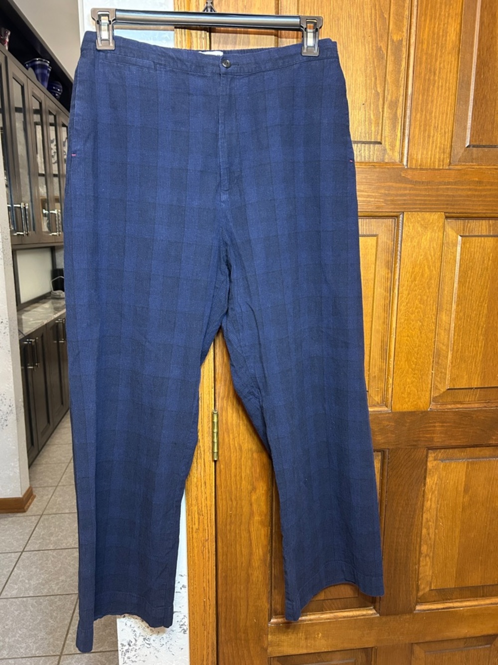 Uniqlo Navy Plaid Women's Trousers